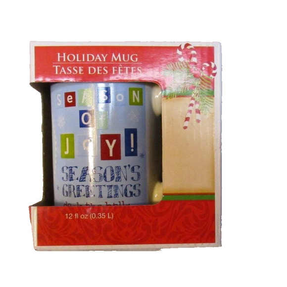 Royal Norfolk Mug White, 12 ounces, Season of Joy with Snowman Microwave Safe - Picture 5 of 5